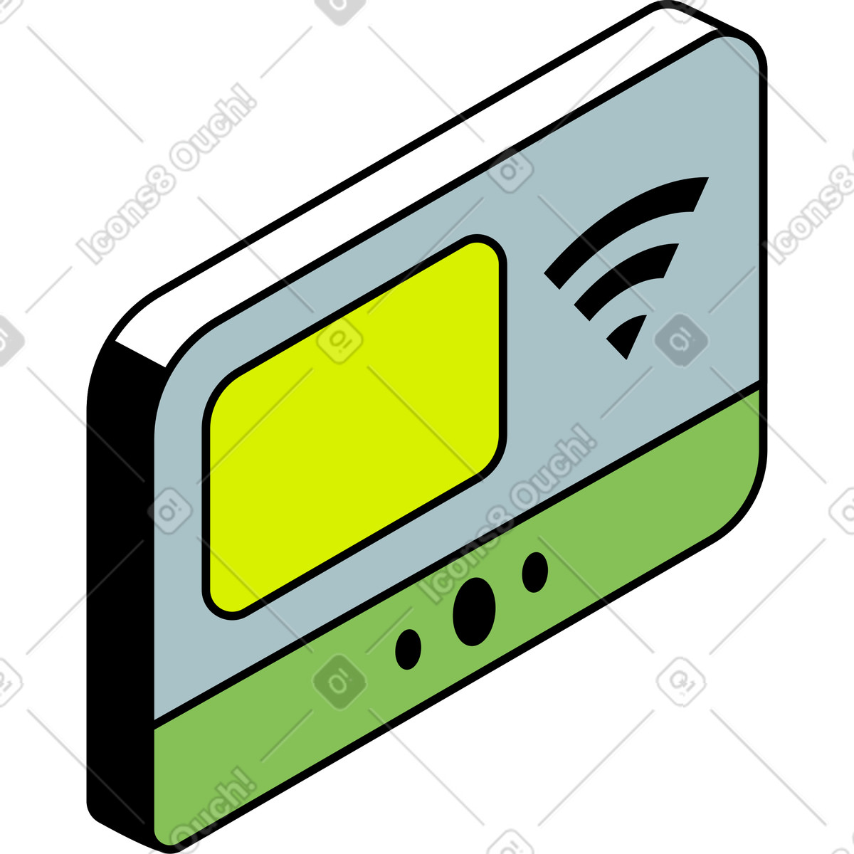 Smart-home-steuergerät-Illustration im Isometric-Stil als Download in PNG, SVG