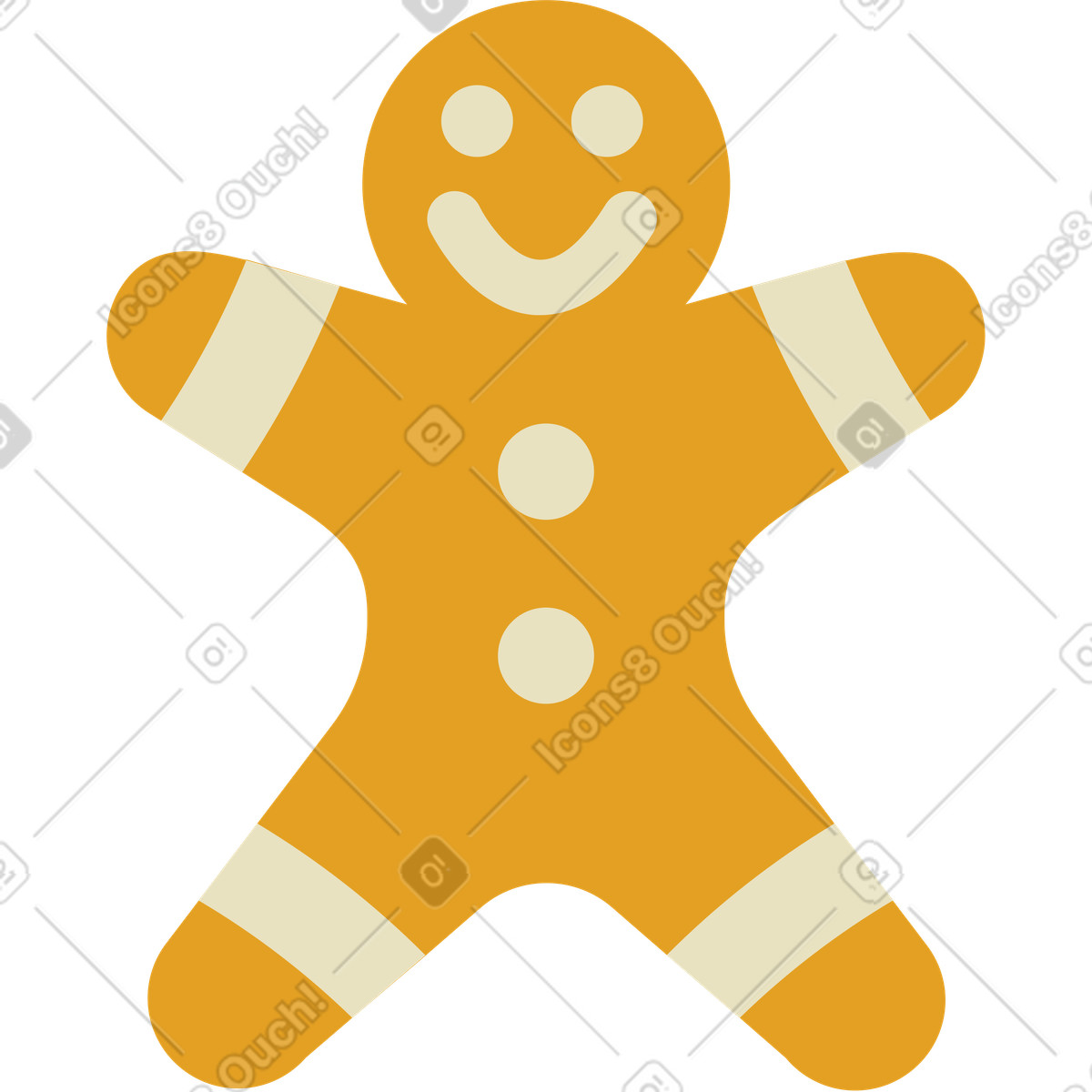 Keks mann-Illustration im Arabica-Stil als Download in PNG, SVG