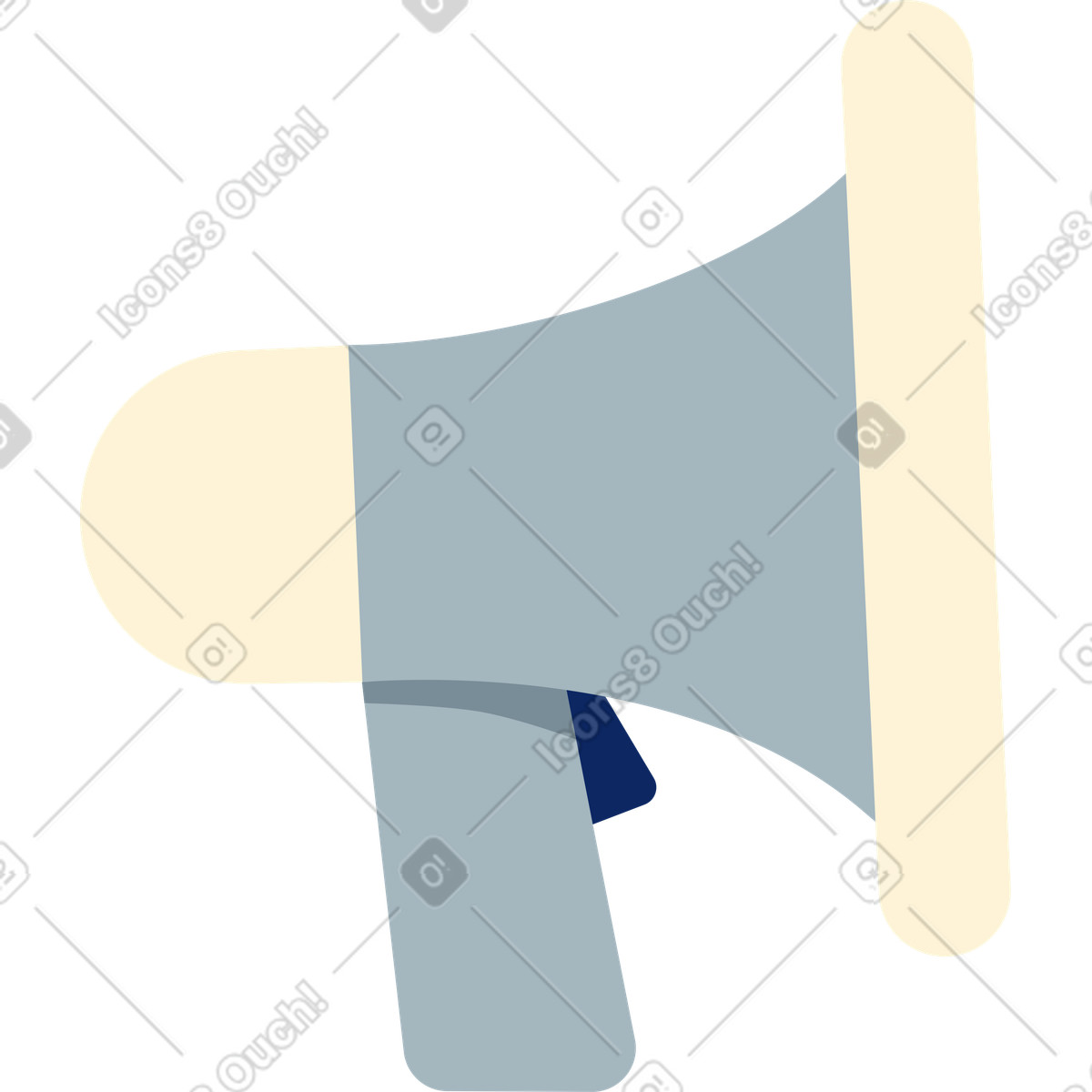 Ilustración Megáfono en estilo Catchy a descargar en PNG y SVG