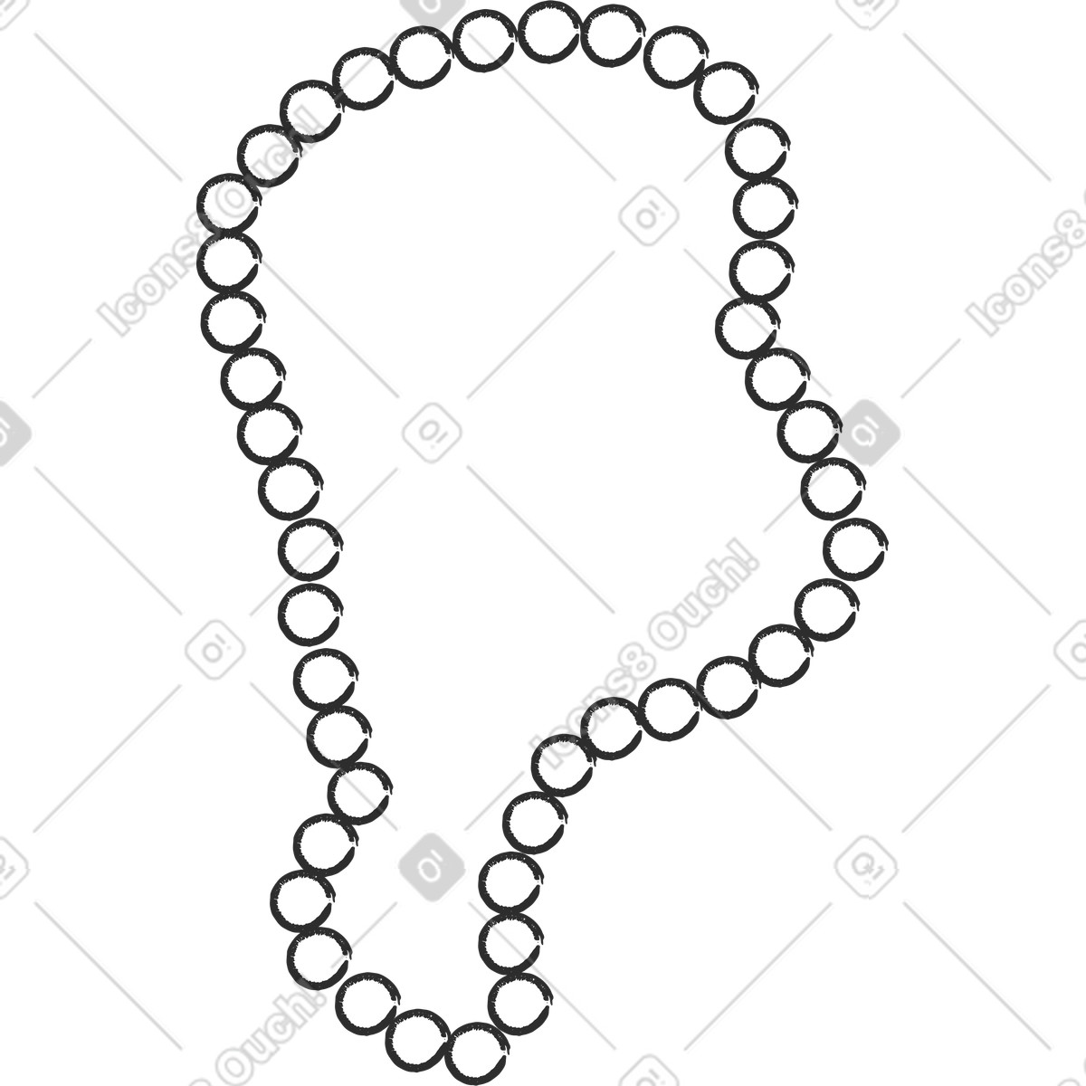 Perlen-Illustration im Graphite-Stil als Download in PNG, SVG