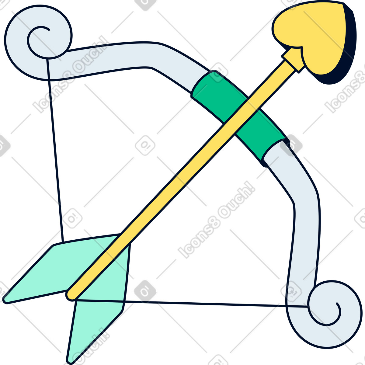 Illustration Arc et des flèches dans le style Teal à télécharger aux formats PNG, SVG