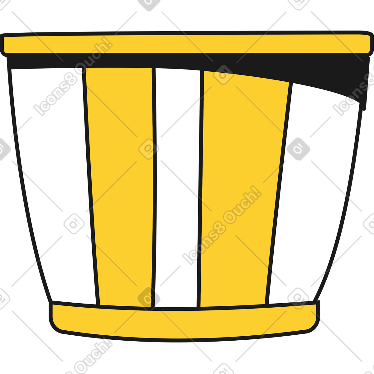 Vaso di fiori illustrazione in stile Taxi scarica in PNG, SVG