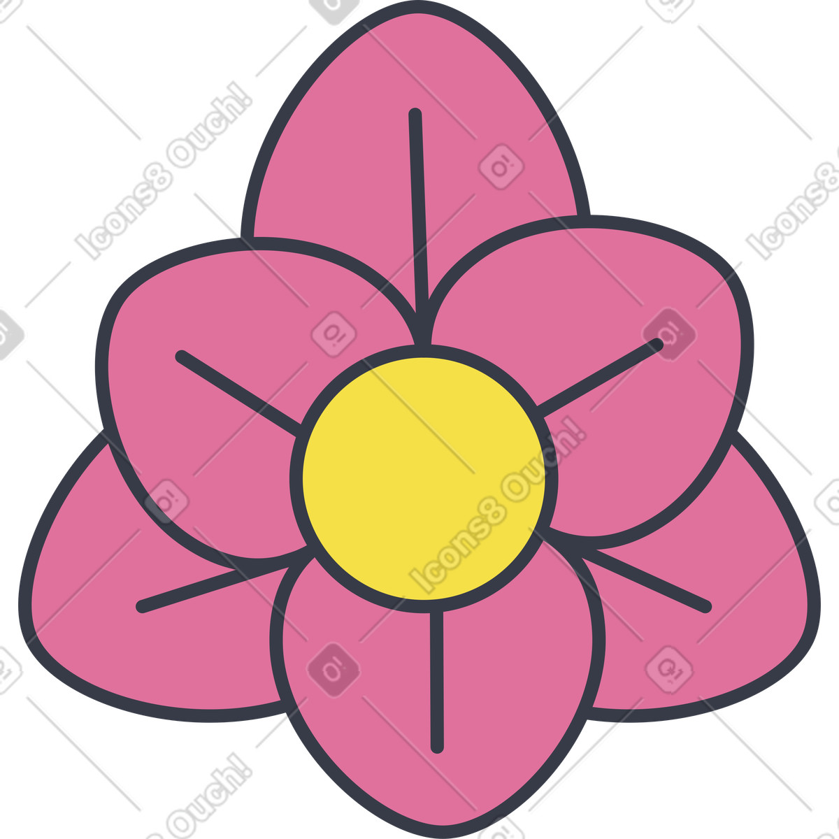 Ilustración Flor en estilo Abstract a descargar en PNG y SVG