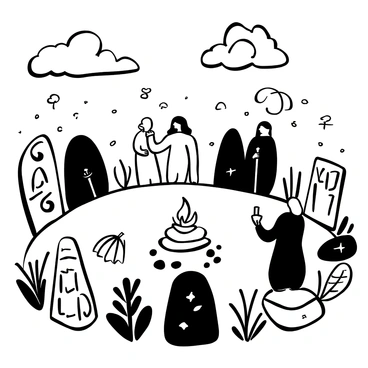 A group of druids dressed in flowing robes stands within a circular arrangement of ancient stones, each stone intricately carved with symbols. Surrounding them are various nature-themed elements, such as branches, leaves, and animal figures. The druids hold wooden staffs and are positioned in a way that suggests they are engaged in a chant or incantation. In the center of the stone circle, a small fire burns, casting flickering shadows on the stones. Above, swirling clouds hint at the mysterious energy of the moment. Words "Mystical Ritual" are inscribed above the scene.
