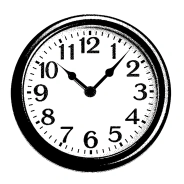A wall clock with its numbers scrambled and hands glitching out of place