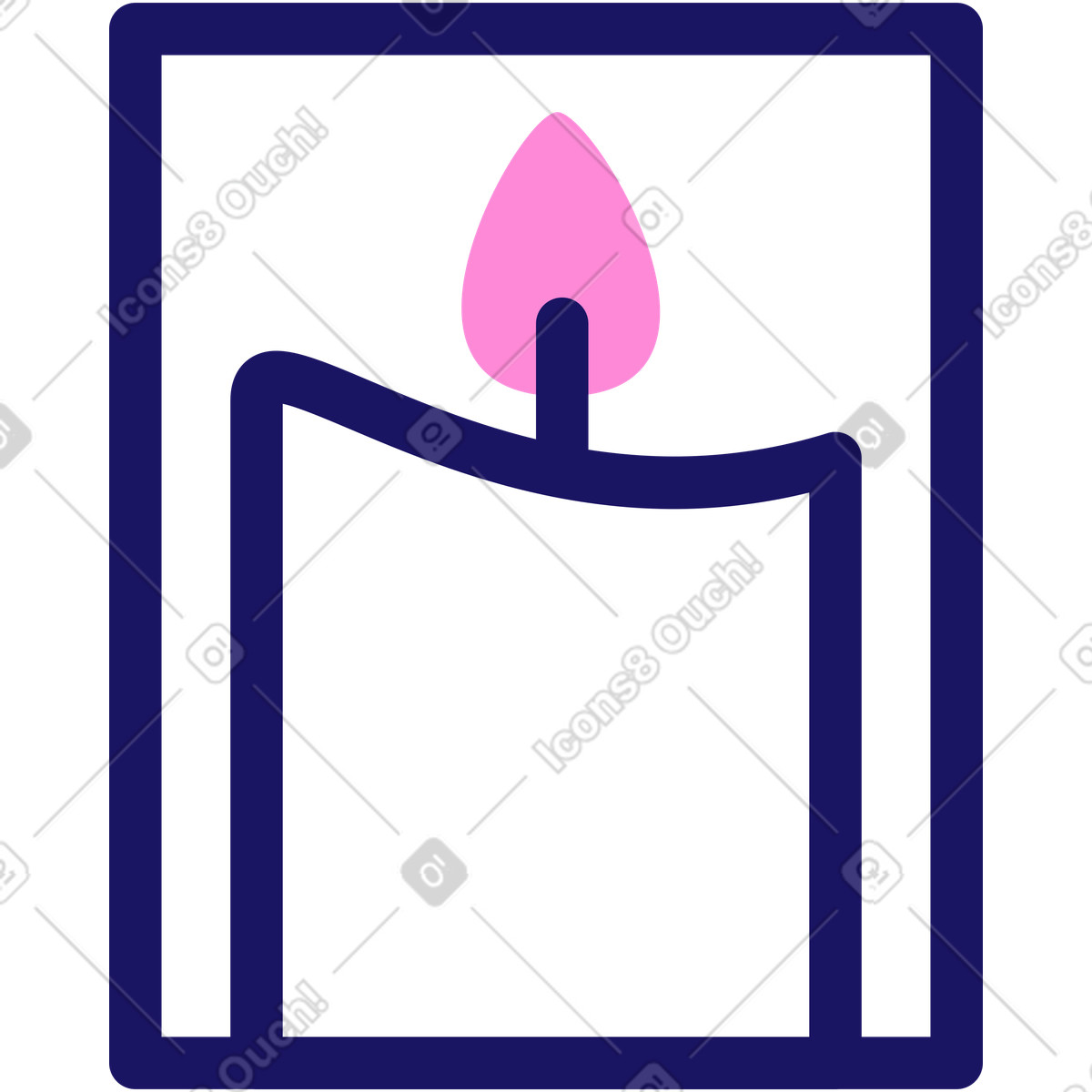 Ilustração de Vela em no estilo Matey para baixar em PNG, SVG
