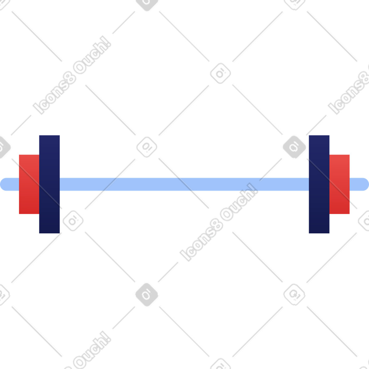 Ilustración Mancuernas en estilo Clip a descargar en PNG y SVG