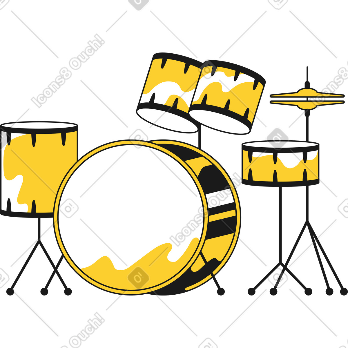 Ilustración Batería en estilo Taxi a descargar en PNG y SVG