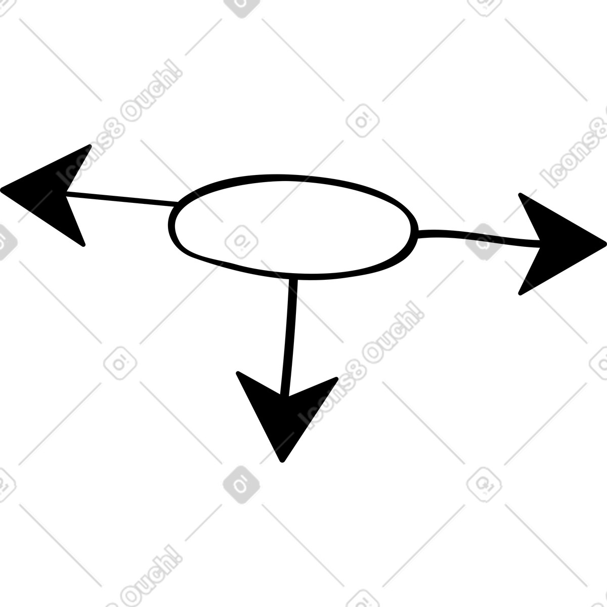 Twirl スタイルの 黒い矢印の丸 のイラストをPNG、SVG形式でダウンロード