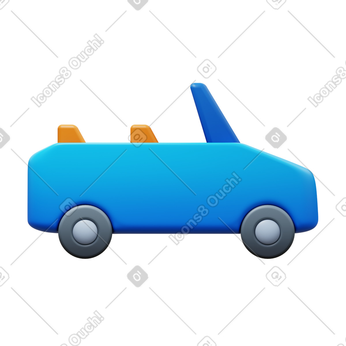 下载 3D Fluency 风格的 Convertible 插画，支持 PNG、SVG 格式