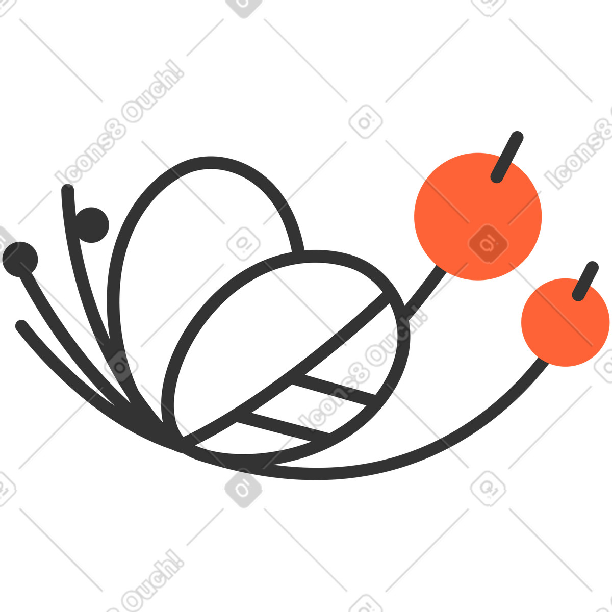 下载 Crayon 风格的 浆果 插画，支持 PNG、SVG 格式