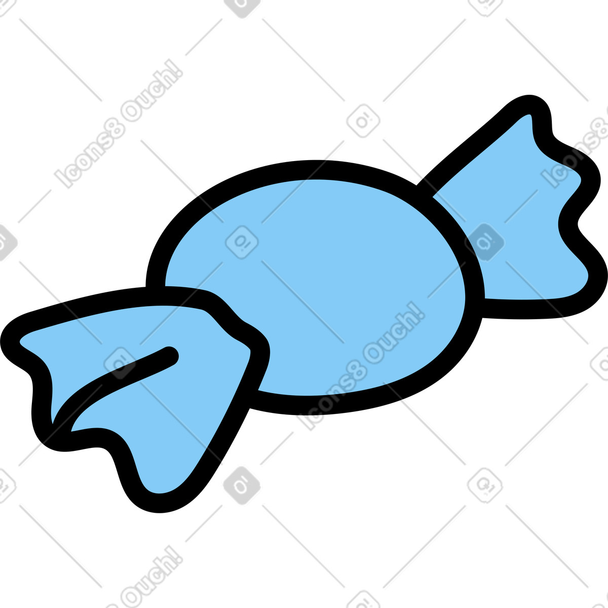 Süßigkeiten-Illustration im Notes-Stil als Download in PNG, SVG