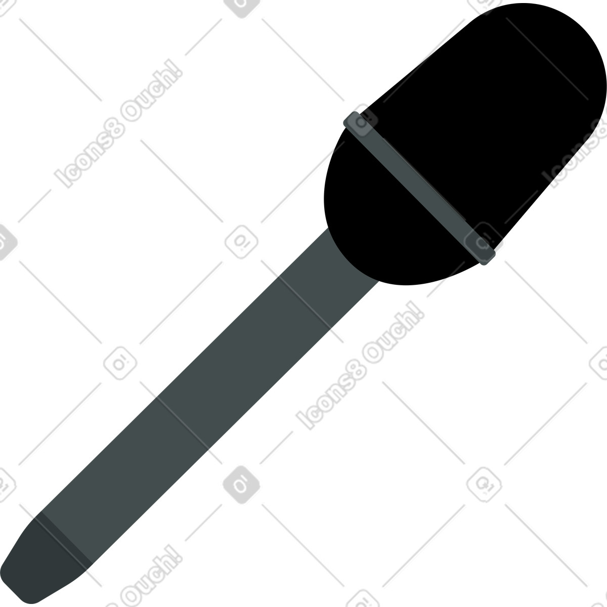 Mikrofon-Illustration im Lagom-Stil als Download in PNG, SVG