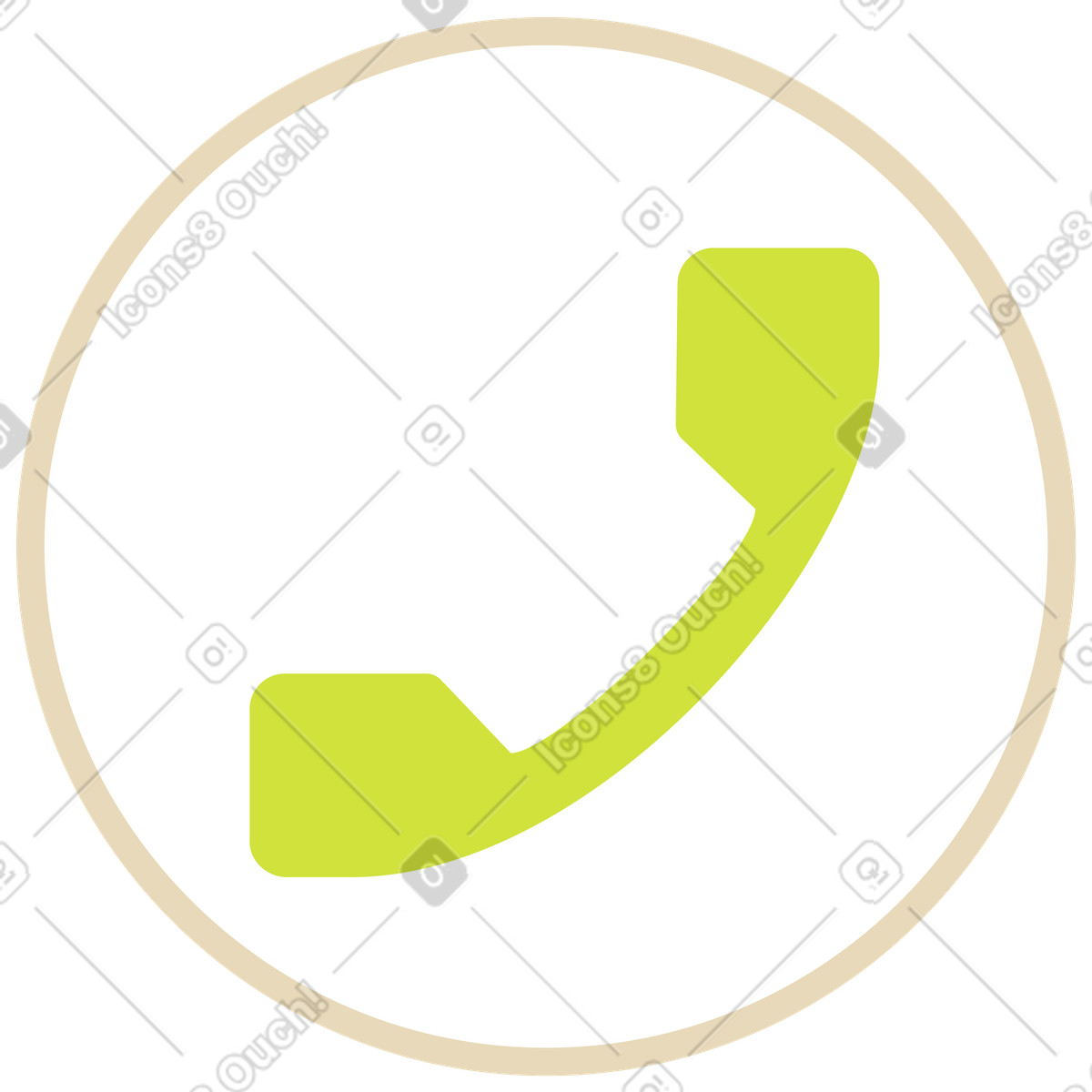 Ilustração de Ícone telefone em no estilo Juicy para baixar em PNG, SVG