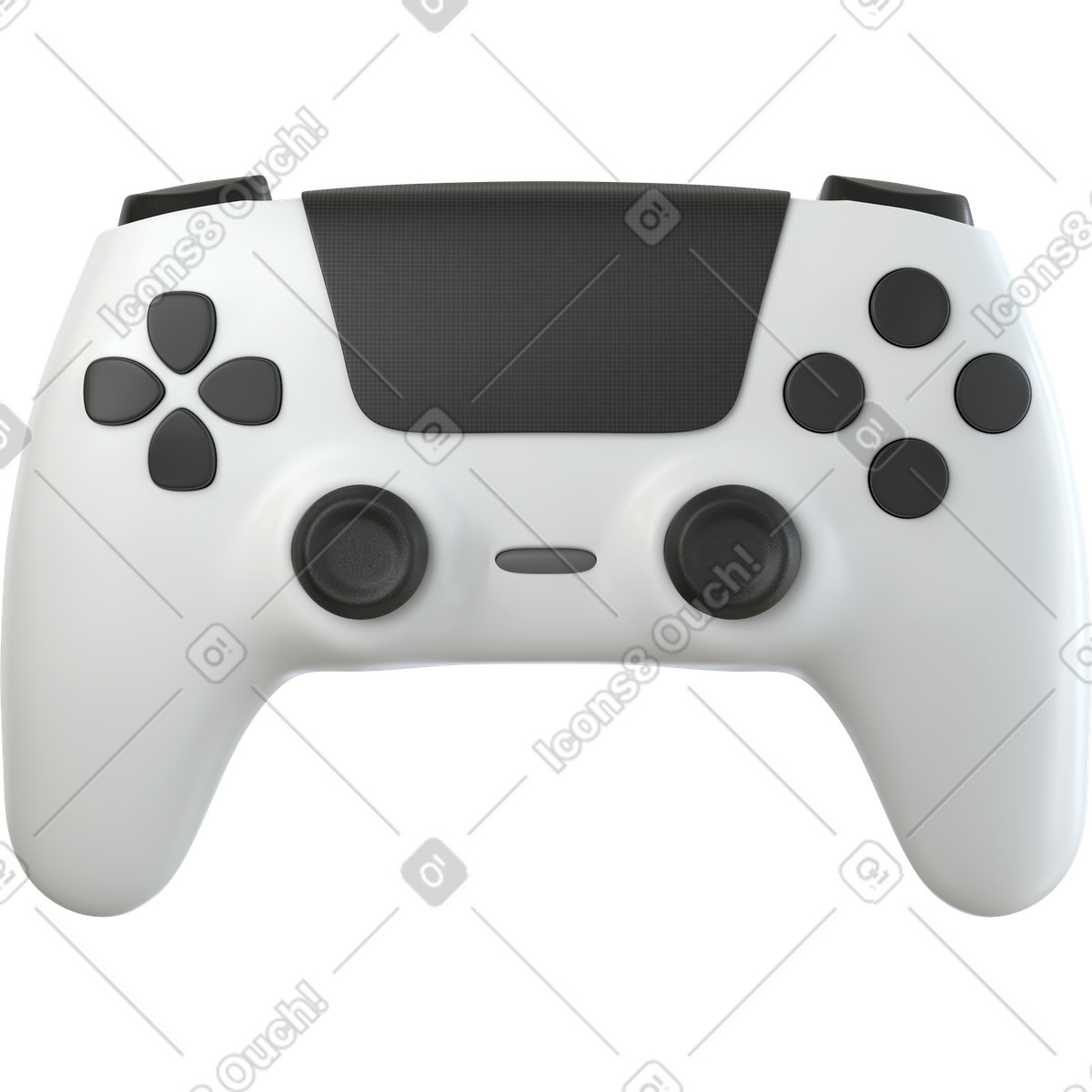 Ilustração de White controller front view em no estilo 3D Business para baixar em PNG, SVG