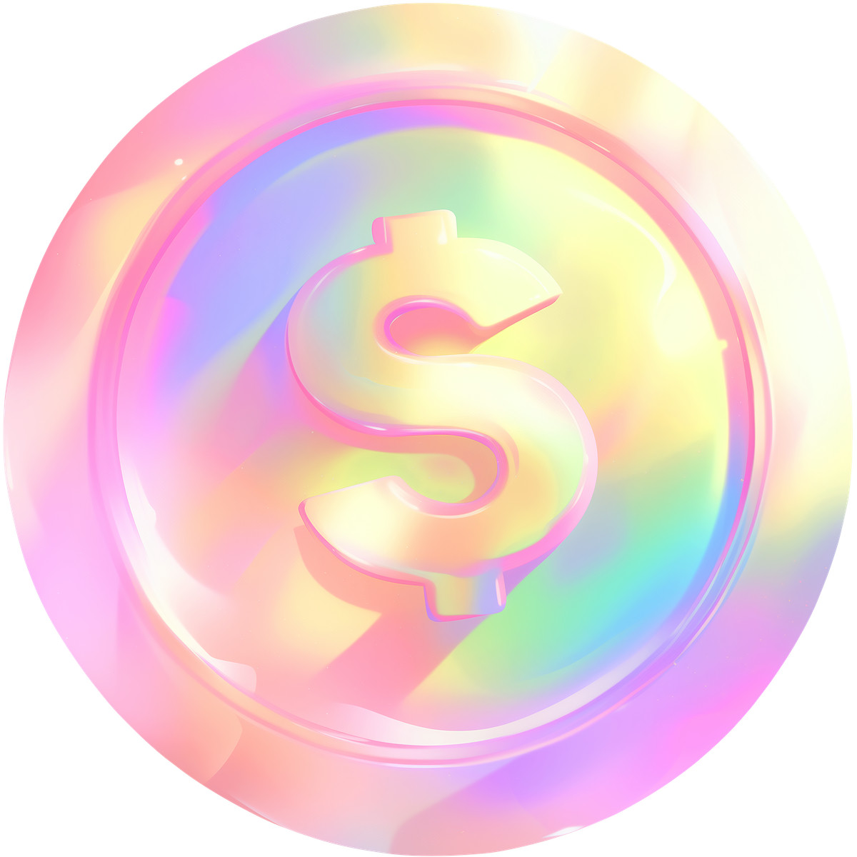 Ilustración Moneda de dólar en estilo Fluid a descargar en PNG y SVG