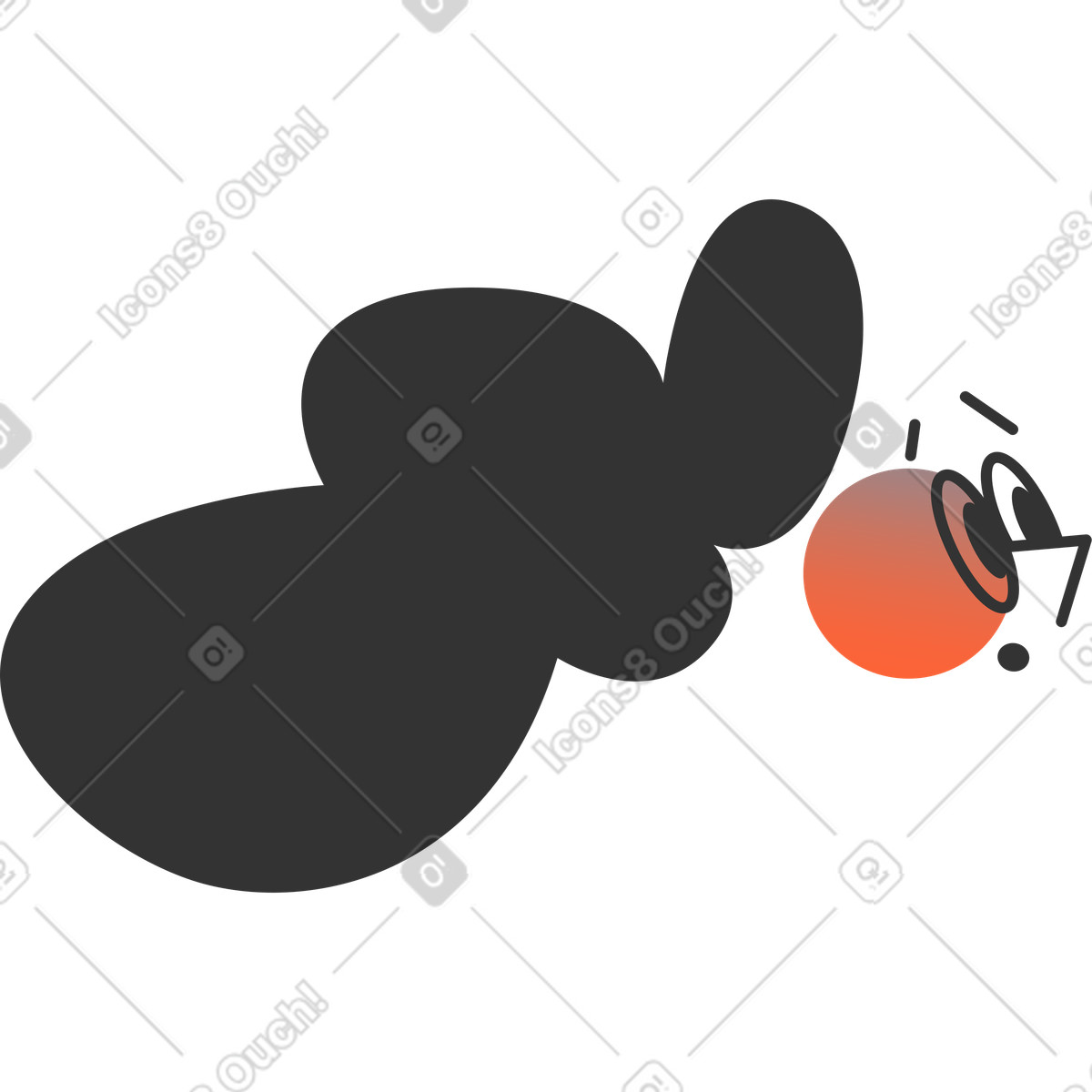 Ilustración Cabeza en estilo Crayon a descargar en PNG y SVG