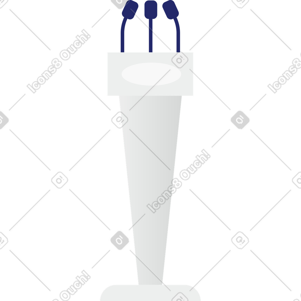 Microphone illustration in Clip style download in PNG, SVG