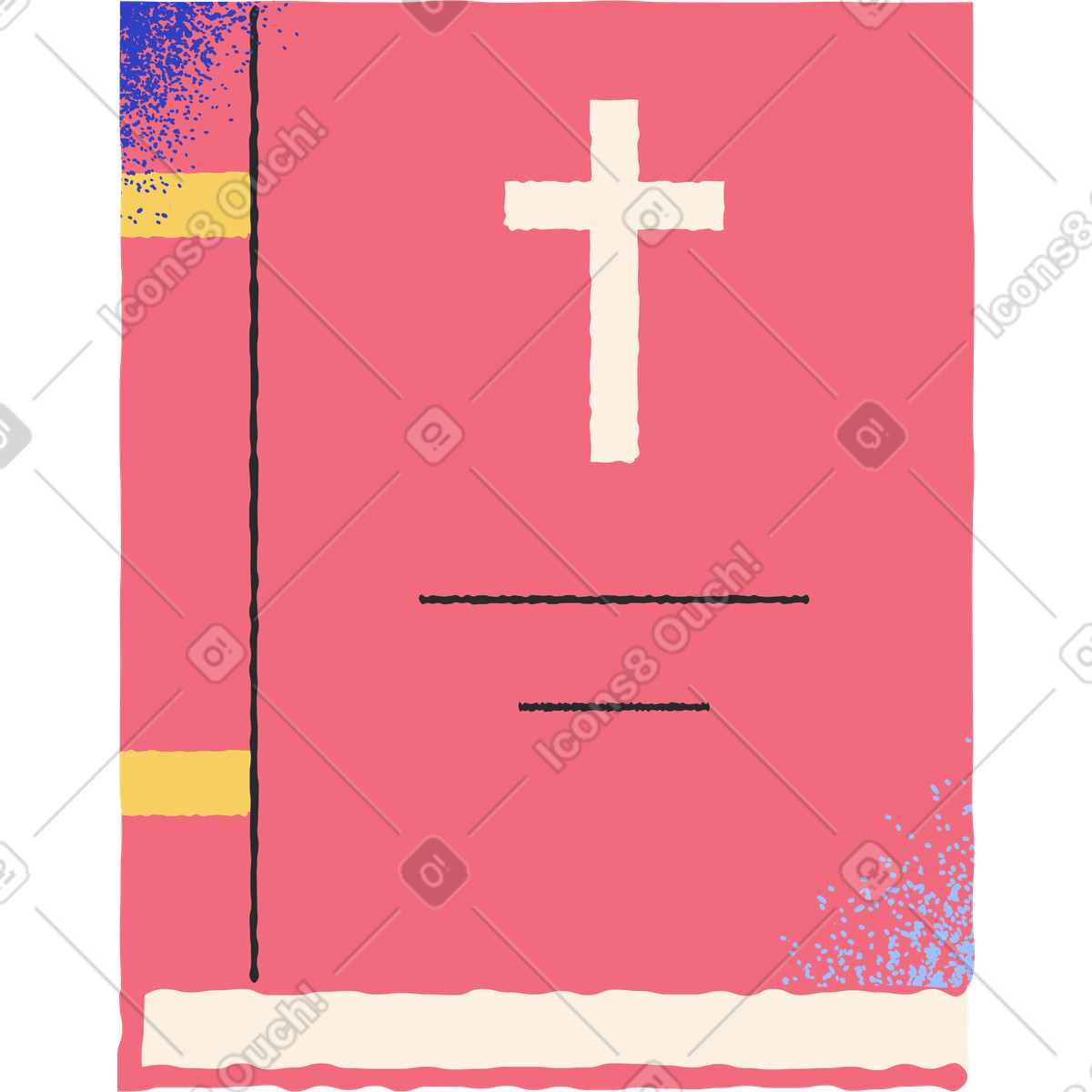 Sacra bibbia illustrazione in stile Pablo scarica in PNG, SVG