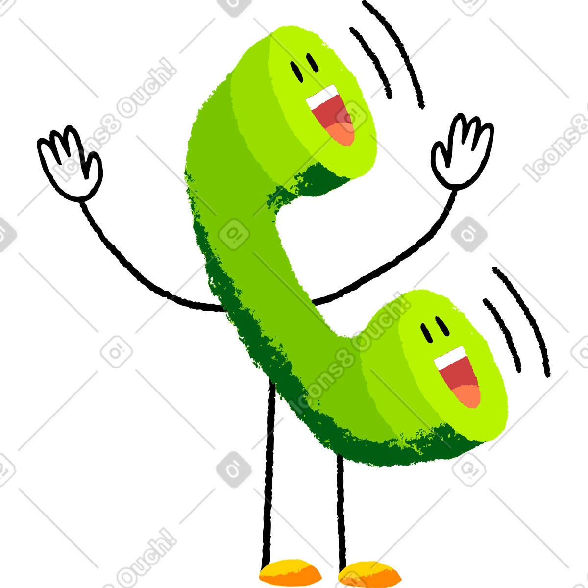 Ilustração de Face do telefone em no estilo Mirage para baixar em PNG, SVG