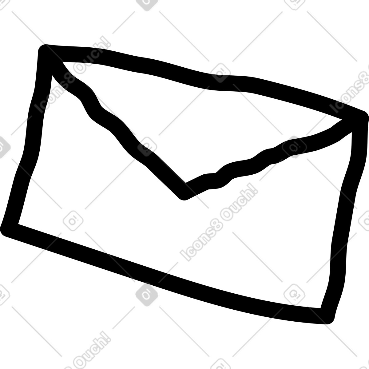 Notes 스타일의 봉투 일러스트레이션 PNG, SVG 다운로드