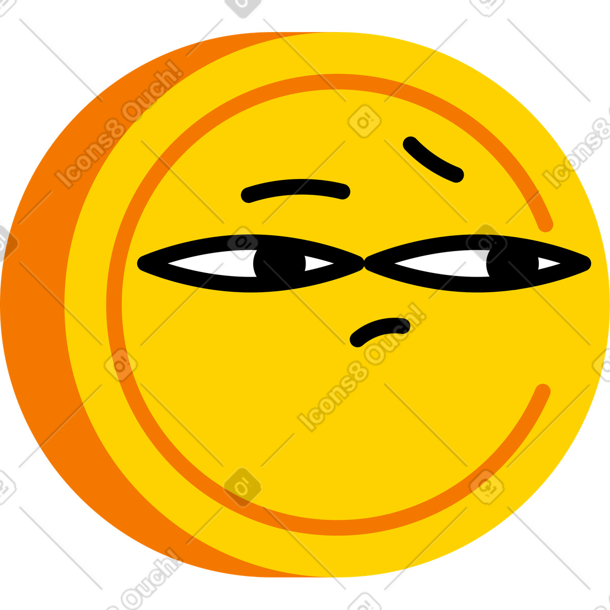 Giggle スタイルの コインを疑う のイラストをPNG、SVG形式でダウンロード