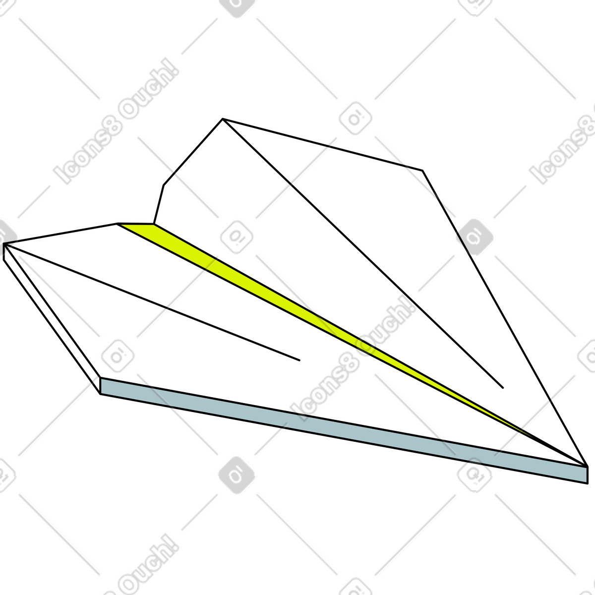 Isometric スタイルの 紙飛行機 のイラストをPNG、SVG形式でダウンロード