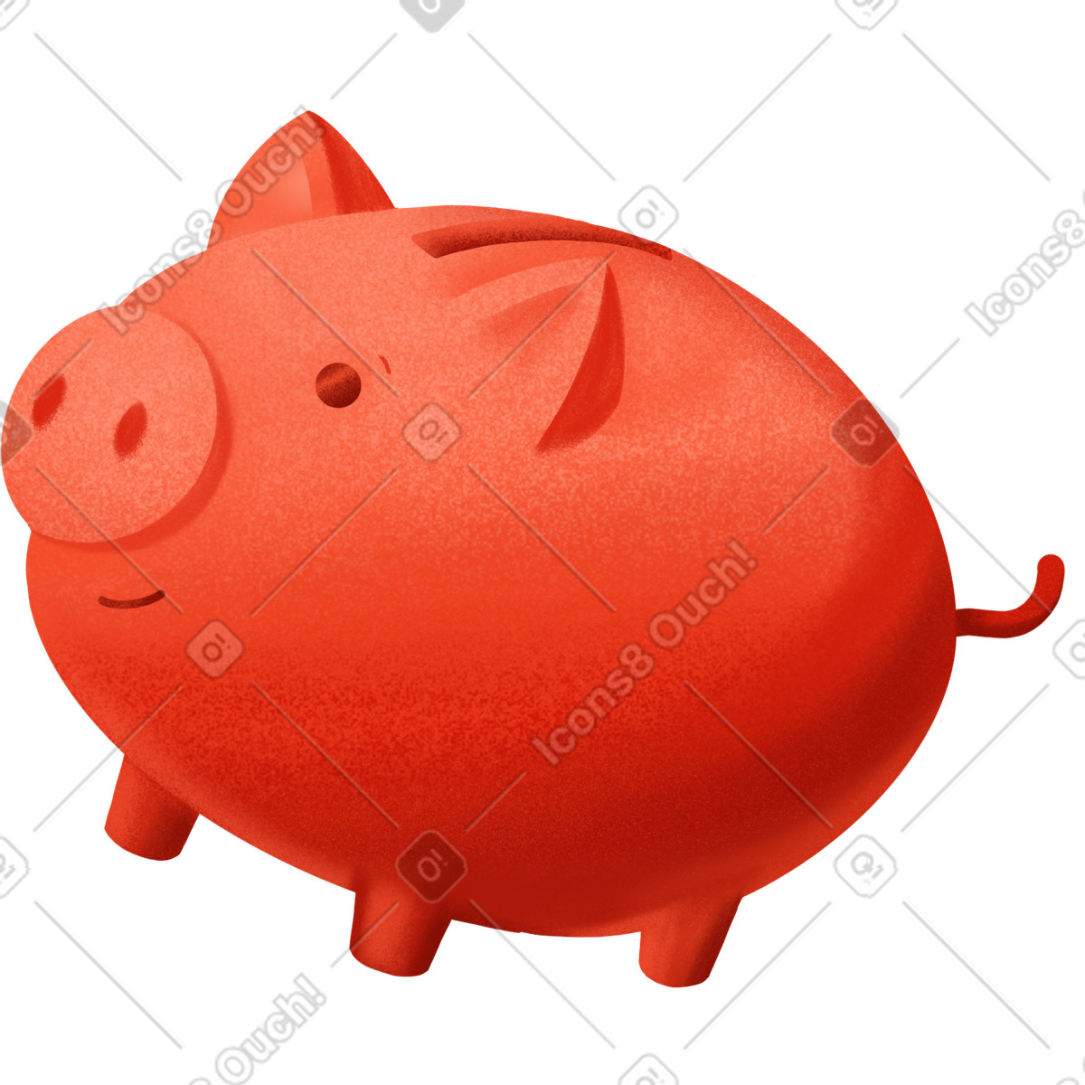 Sparschwein-Illustration im Gleam-Stil als Download in PNG, SVG