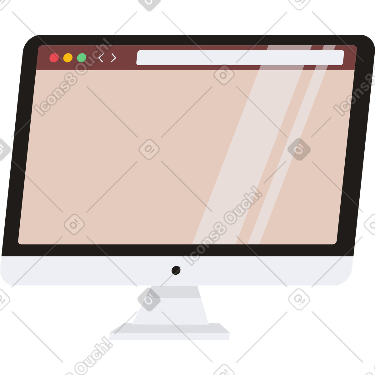 Jaconda 스타일의 브라우저가있는 컴퓨터 일러스트레이션 PNG, SVG 다운로드