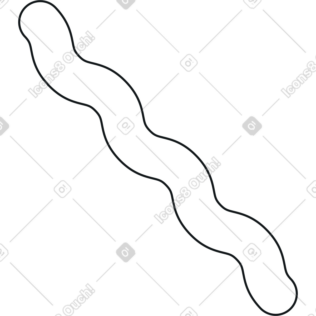 Wavy line illustration in Midnight style download in PNG, SVG