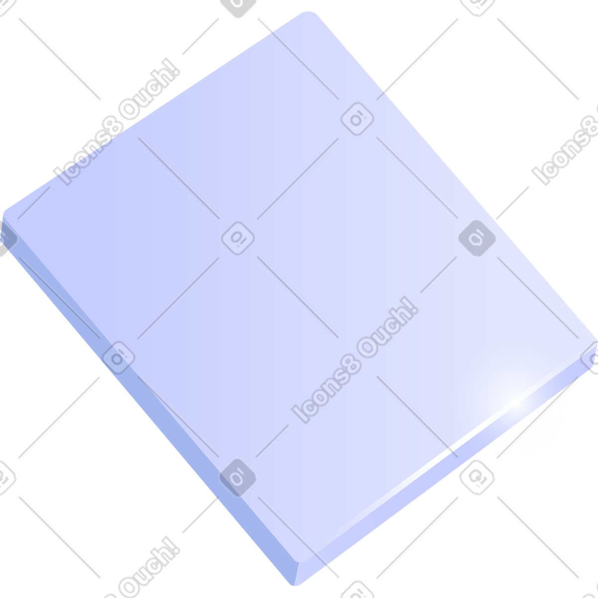 Ilustración Folder icon with shiny highlight for digital document storage en estilo Quantum a descargar en PNG y SVG