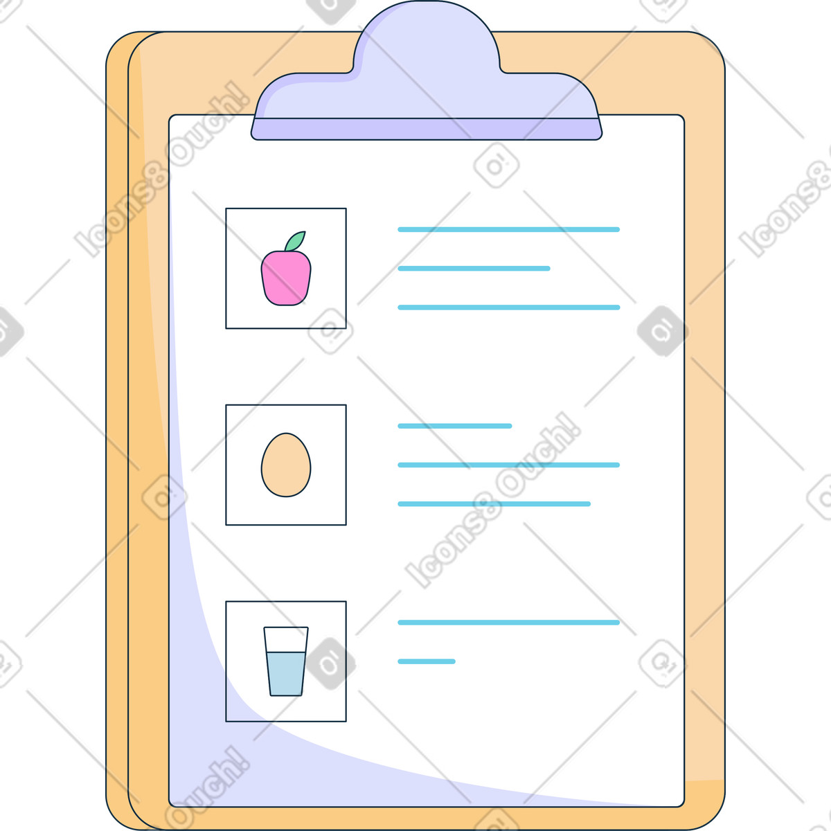 下载 Bubble gum 风格的 菜单 插画，支持 PNG、SVG 格式