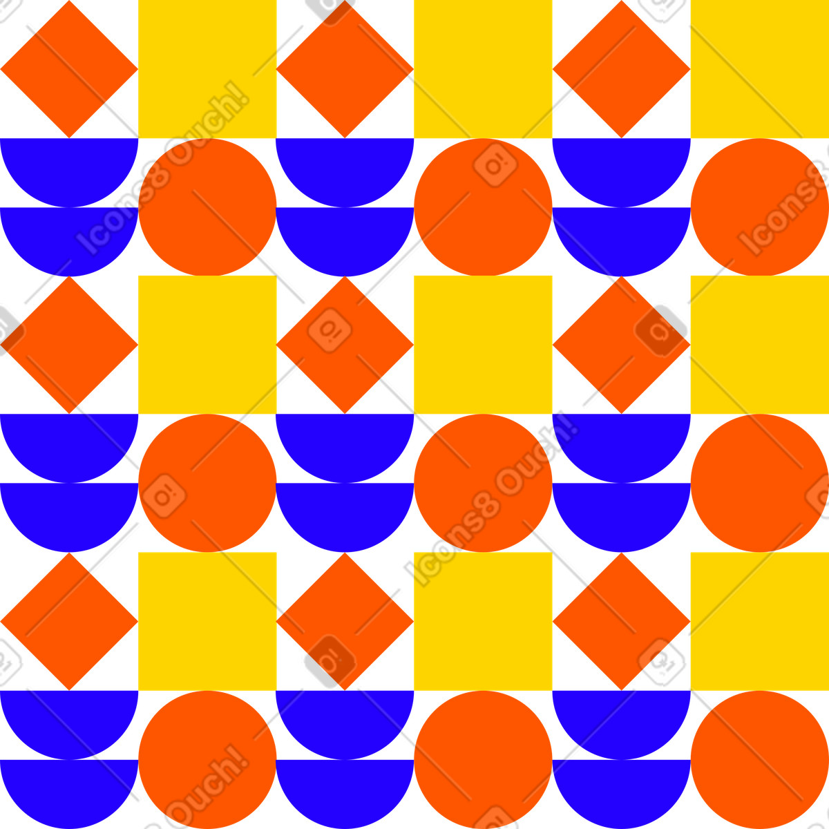 Seamless geometric shapes pattern illustration in Framework style download in PNG, SVG