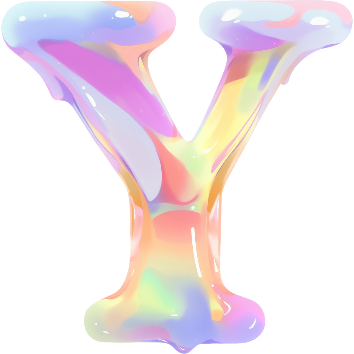 Letter y illustration in Fluid style download in PNG, SVG