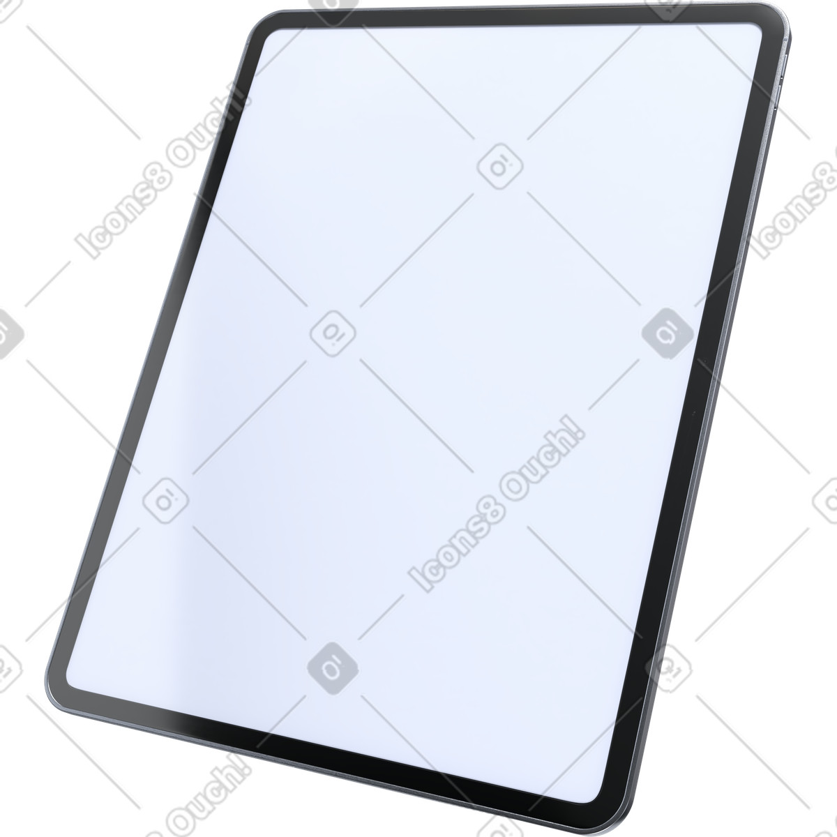 Tablet device, app presentation layout, ui showcase illustration in PNG, SVG