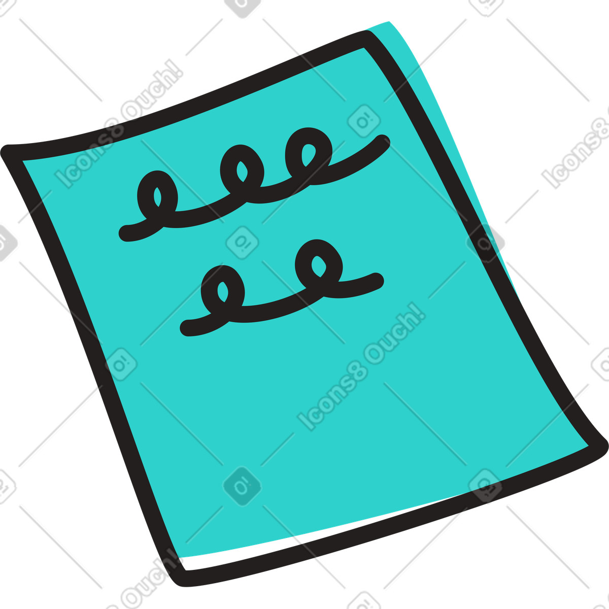 Paper with text illustration in Little style download in PNG, SVG