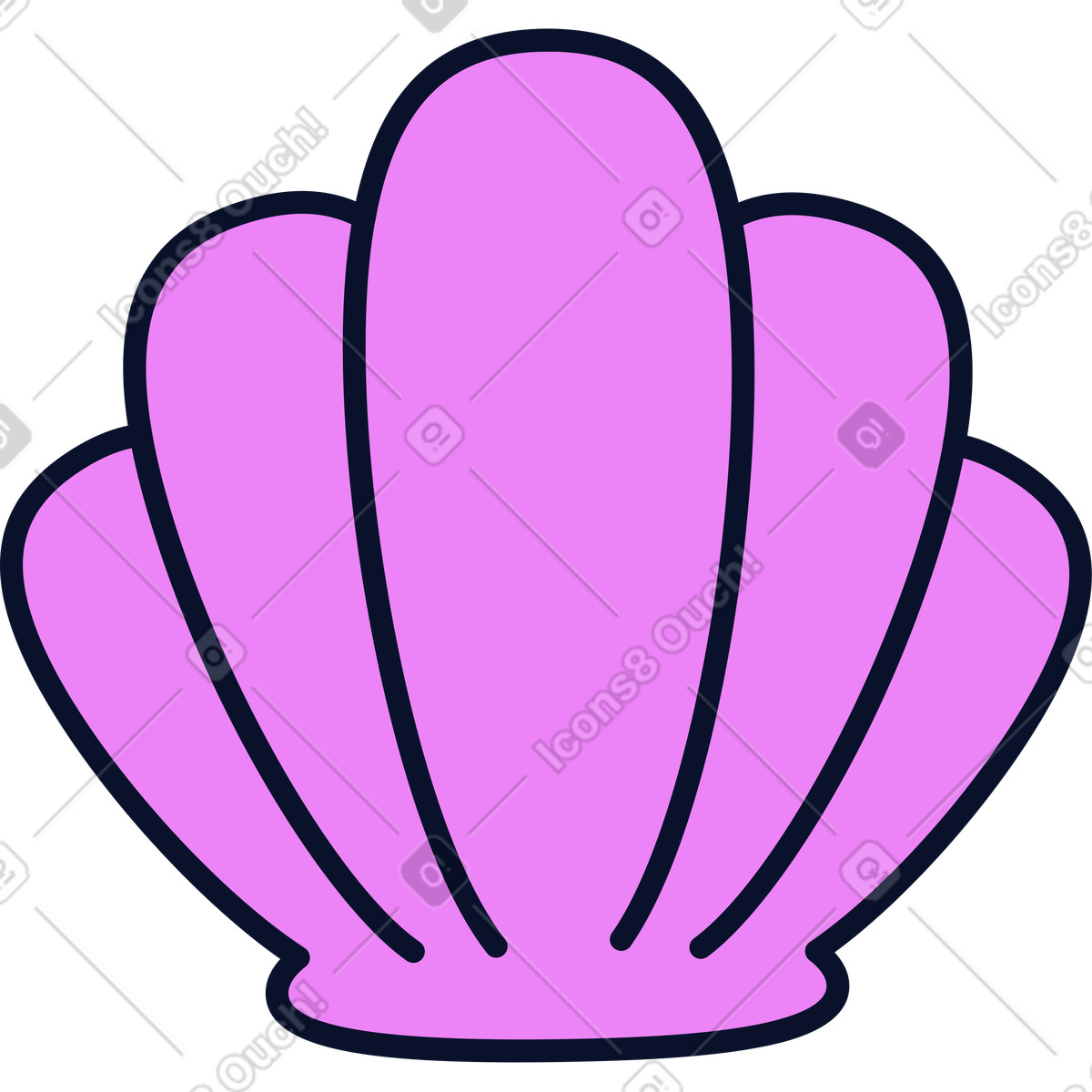 Shell illustration in Flexy style download in PNG, SVG