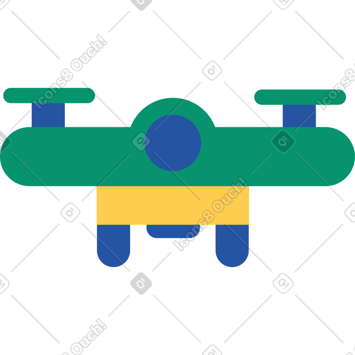 Quadrocopter-Illustration im Spot-Stil als Download in PNG, SVG