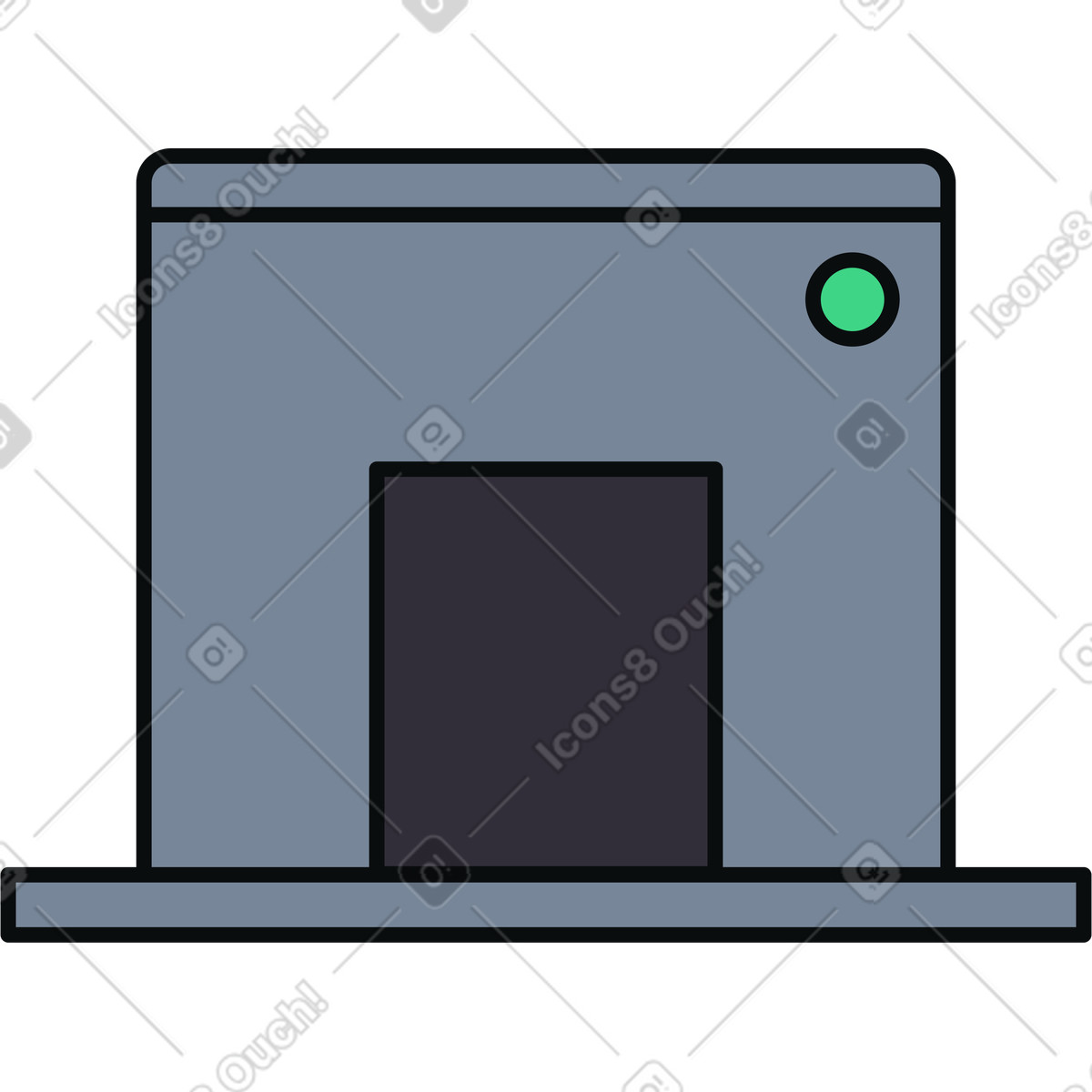 Illustration Station de charge pour aspirateur robot dans le style Teko à télécharger aux formats PNG, SVG