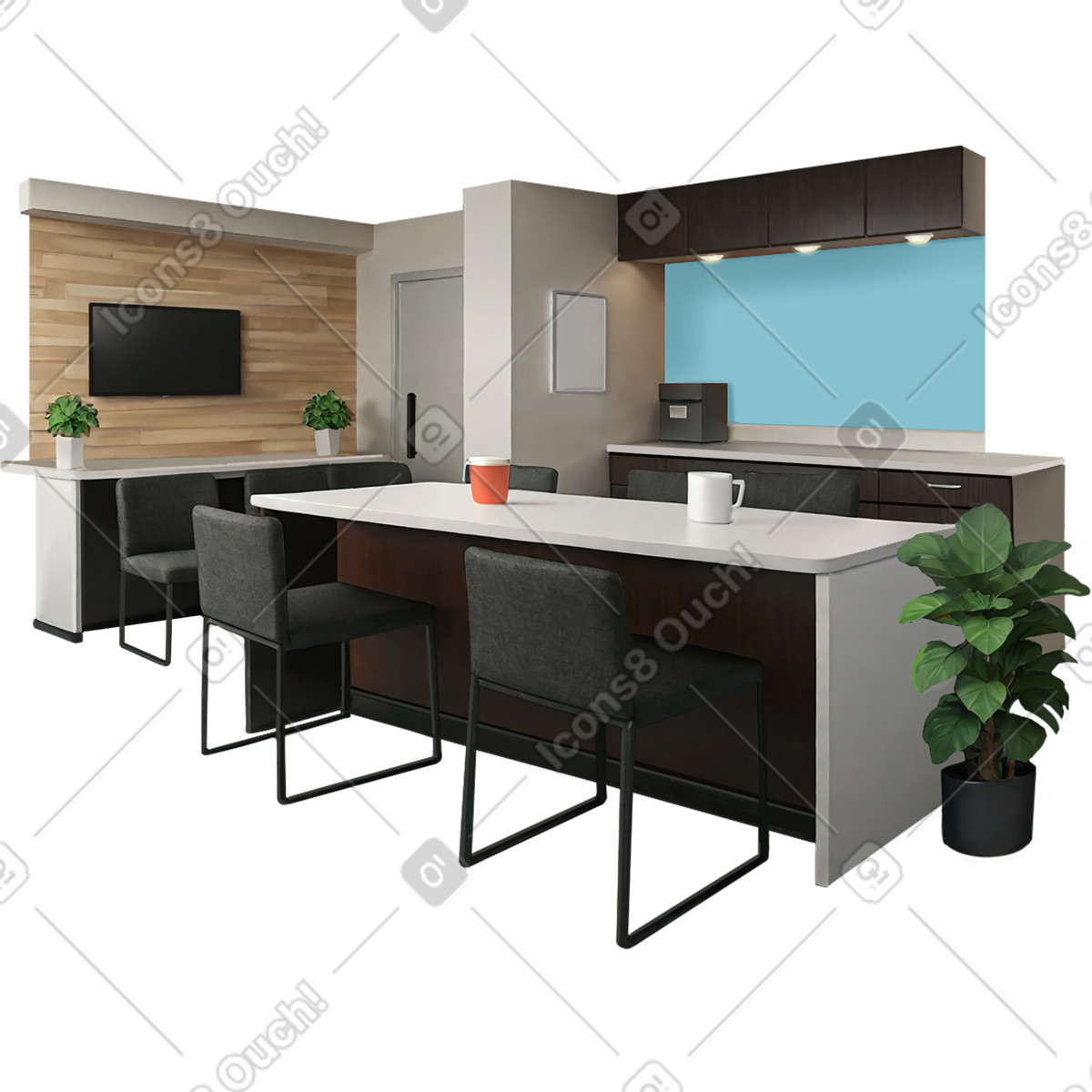 Sala relax illustrazione in stile Experimental scarica in PNG, SVG