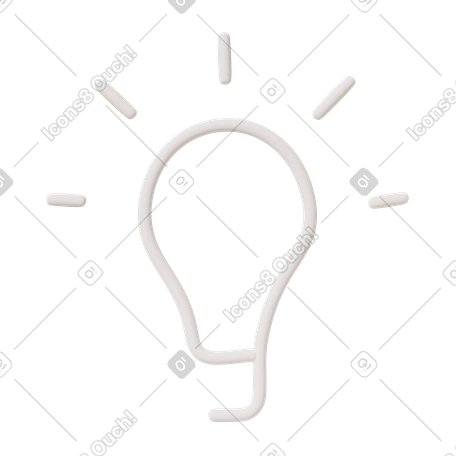 Illustration 3D Line lamp dans le style Objets Casual life à télécharger aux formats PNG, SVG
