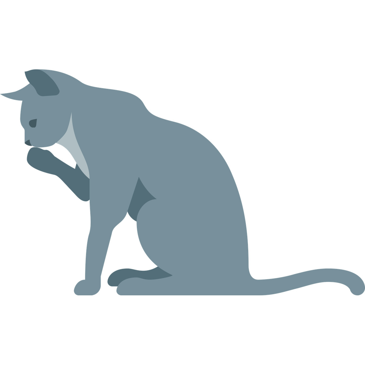 Cat gray illustration in Fogg style download in PNG, SVG