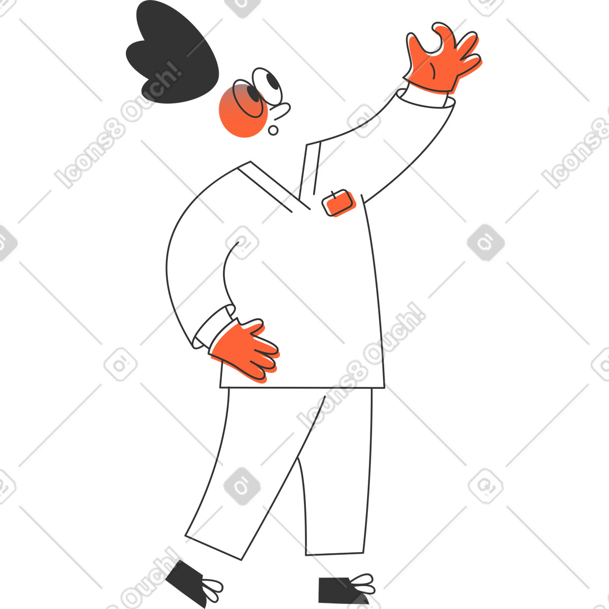 Crayon スタイルの 医師 のイラストをPNG、SVG形式でダウンロード