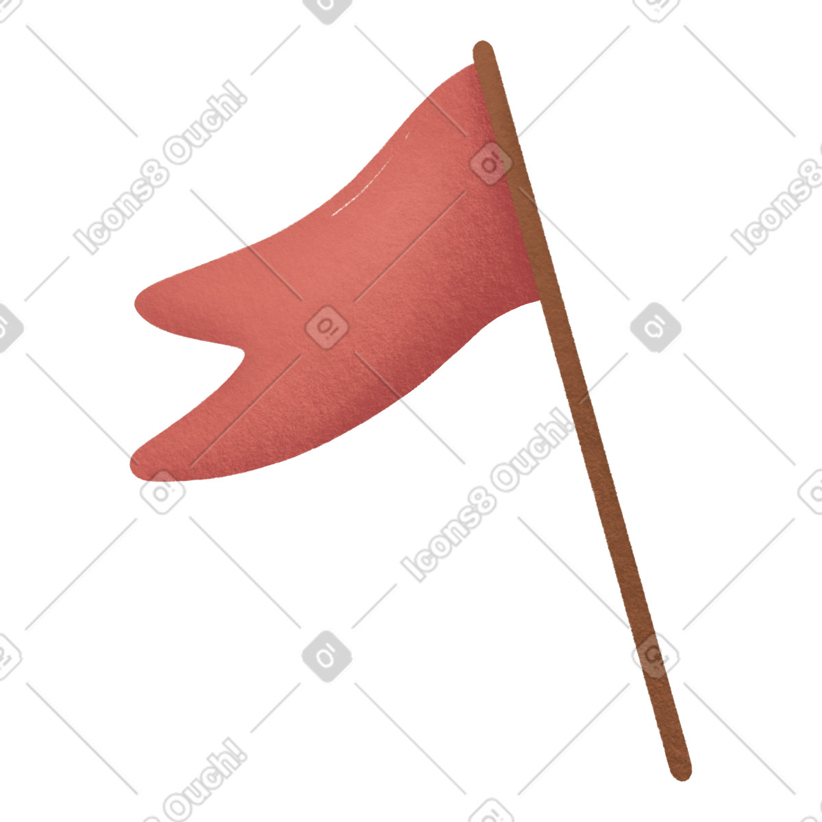 Woolly 스타일의 깃발 일러스트레이션 PNG, SVG 다운로드