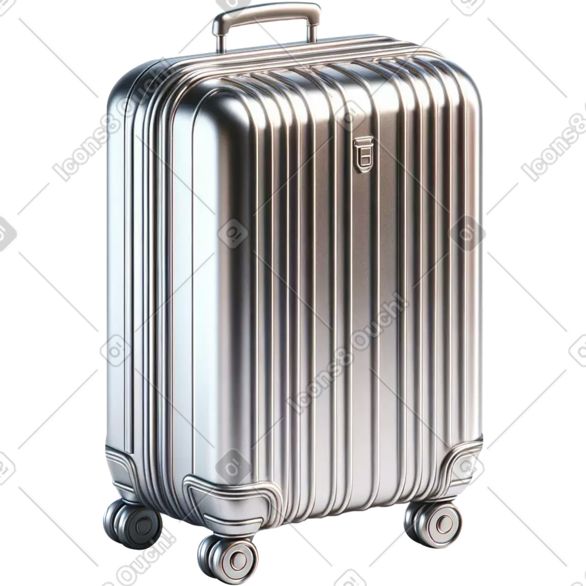 Illustration Bagage chromé dans le style Chromed à télécharger aux formats PNG, SVG