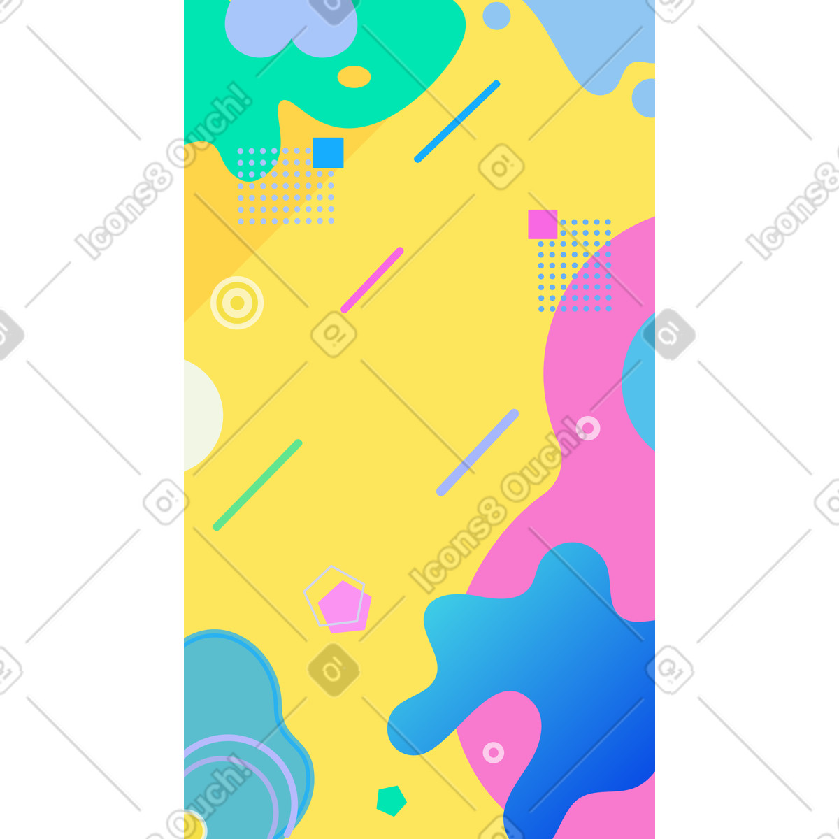 Ilustración Fondo abstracto con manchas de color en estilo Experimental a descargar en PNG y SVG