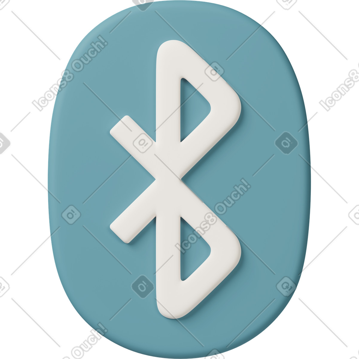 3D Casual life 스타일의 Bluetooth front view 일러스트레이션 PNG, SVG 다운로드