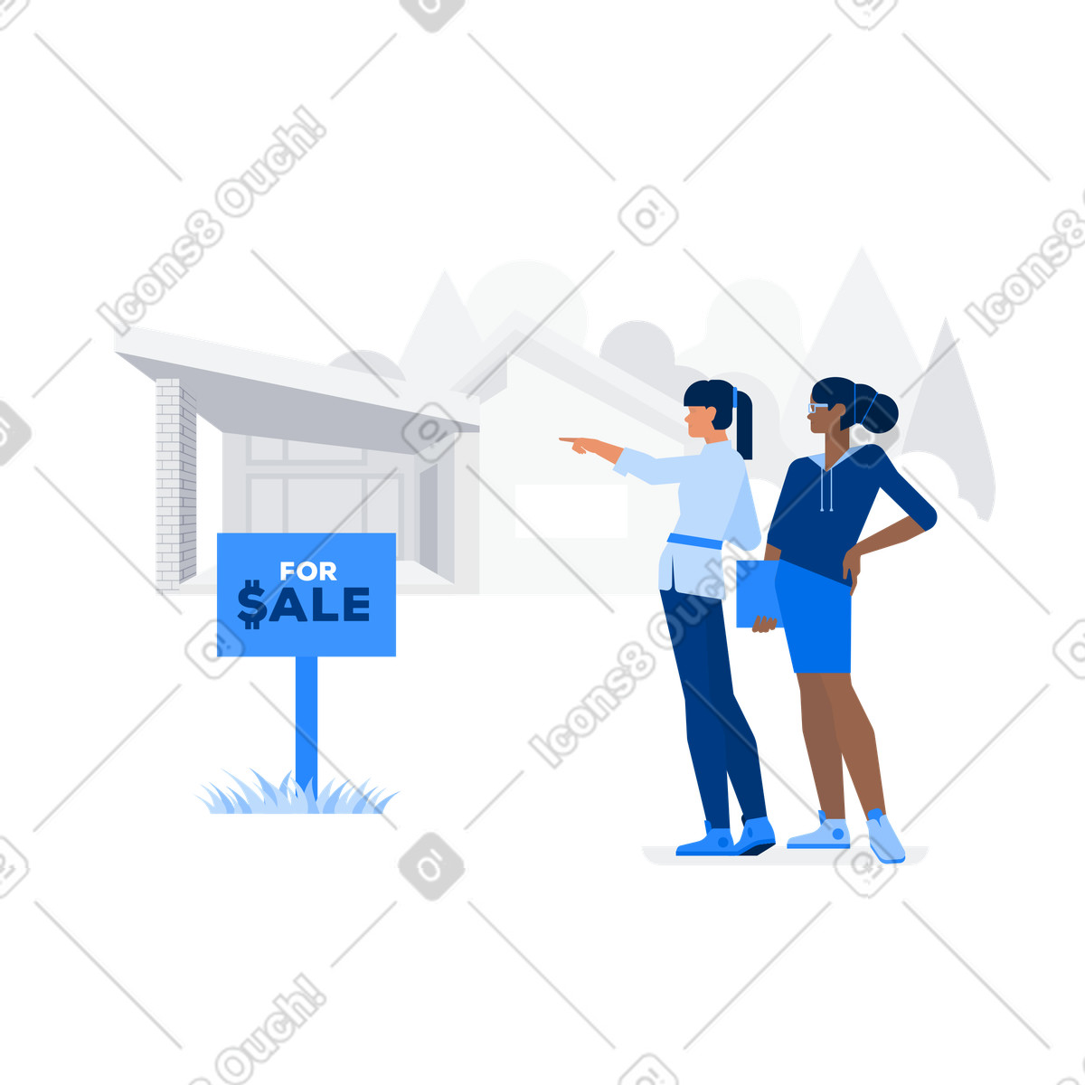Ilustração de Venda imóveis em no estilo Urban para baixar em PNG, SVG
