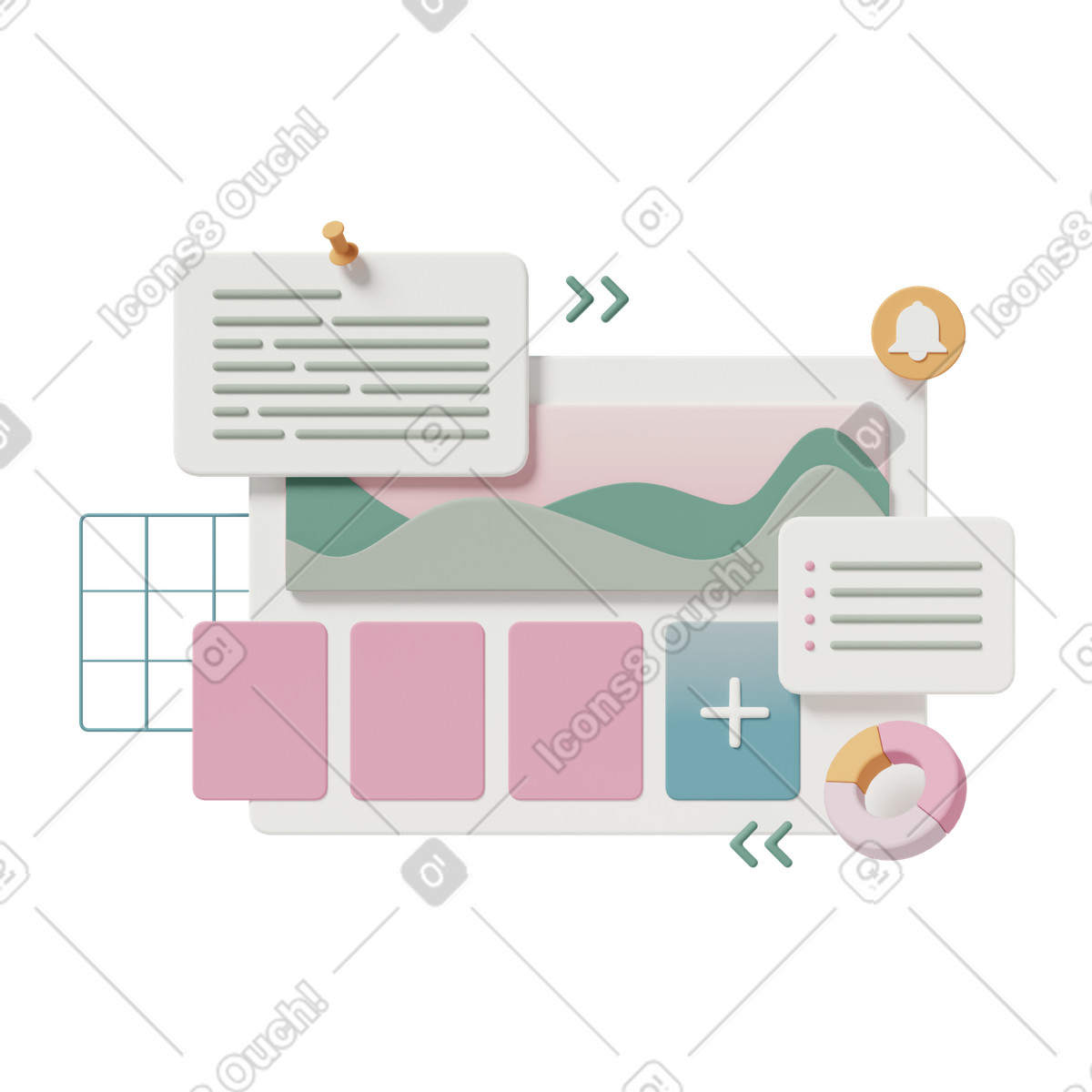 Blog post articles illustration in 3D Casual life style download in PNG, SVG