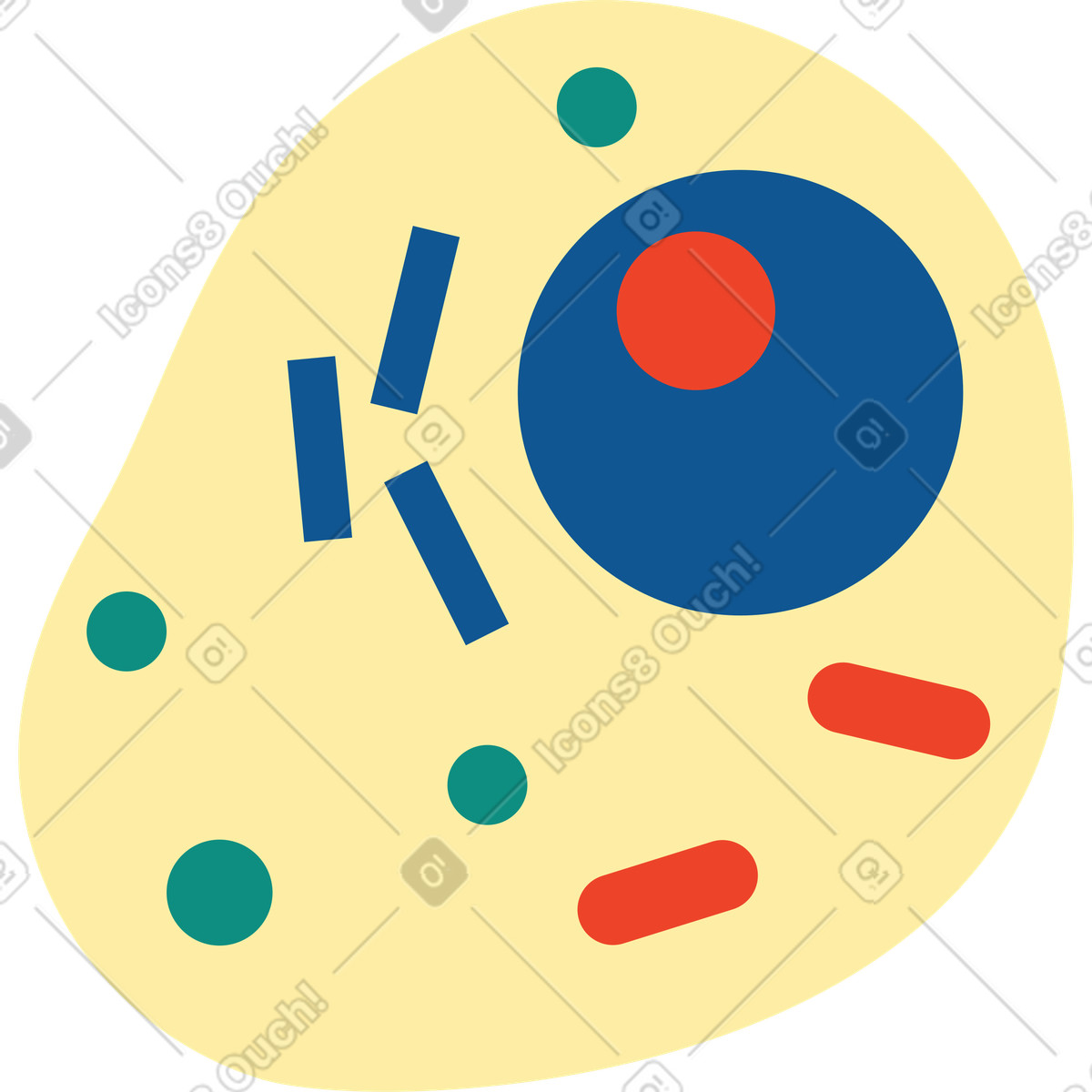 Ilustración Célula humana en estilo Polar a descargar en PNG y SVG